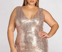 Plus Harmony Sparkling Sequin Dress