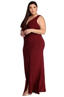 Plus Karla Formal Wrap Dress