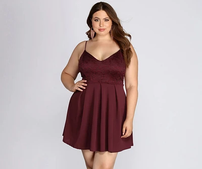Plus Lace Appeal Skater Dress