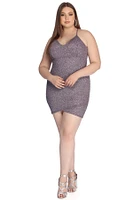 Plus Glow Glitter Dress