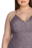 Plus Glow Glitter Dress