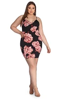 Plus Floral Fascination Midi Dress