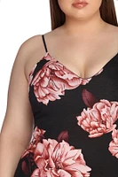 Plus Floral Fascination Midi Dress