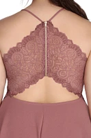 Plus Swept Off Your Feet High-Low Dress