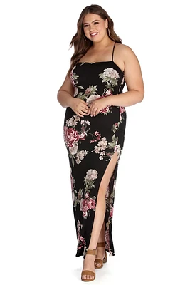 Plus Fab Floral Maxi Dress