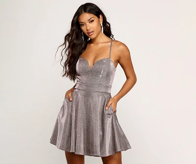 Melanie Glitter Tulle Party Dress