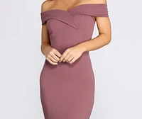 Kiabeth Off Shoulder Midi Dress