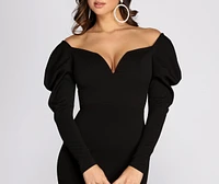 Fiona Crepe Midi Dress