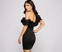 Kiari Formal Off the Shoulder Ruffled Dress