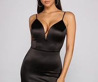 Sultry Moment Satin Backless Mini Dress