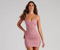 Kylie Rhinestone Mesh Mini Dress