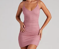 Kylie Rhinestone Mesh Mini Dress