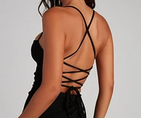 Henley Formal Lace-Up Midi Dress