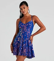 Leia Sleeveless Sequin Party Dress