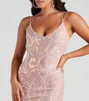 Virginia Sequin Strappy Party Dress