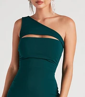 Klaire Formal Crepe Midi Dress