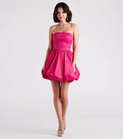 Susie Strapless Skater Bubble Hem Dress