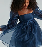 Lacinda Long Sleeve A-Line Party Dress