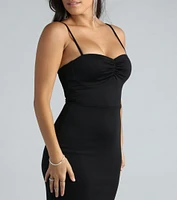 Aleah Formal Trumpet Hem Midi Dress