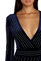 Cassie Velvet Wrap Dress