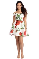 Briana Off The Shoulder Taffeta Dress