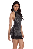 Lyla Formal Heat Stone Mini Dress