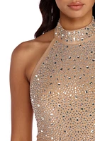 Lyla Formal Heat Stone Mini Dress