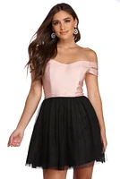 Katie Off The Shoulder Tulle Dress