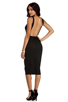 Heather Formal Glitter Midi Dress