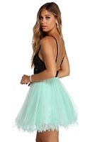 Norah Formal Rhinestone Tulle Dress