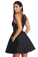 Cheyenne Taffeta Skater Dress