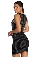 Danielle Formal Heat Stone And Pearl Dress