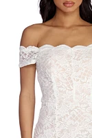 Andrea Formal Glitter Lace Dress