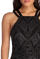 Briella Formal Beaded Mini Dress