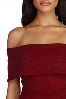 Aubrielle Formal Glitter Mini Dress