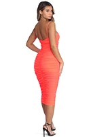 Becca Formal Ruched Midi Dress