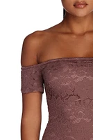 Leslie High Slit Midi Lace Dress