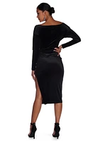Kenia Formal Velvet Midi Dress