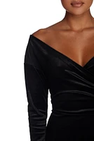 Kenia Formal Velvet Midi Dress