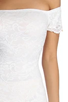 Leslie High Slit Midi Lace Dress