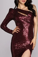 Emilia Sequin Midi Formal Dress