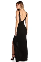 Veronica Formal High Slit Lace Dress