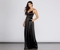 Avery Satin Ball Gown