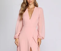 Mavis Chiffon Wrap Gown