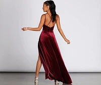 Melisande Long Velvet Gown
