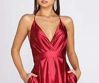 Gabi Satin A-Line Gown