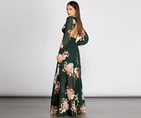 Irina Floral Chiffon A-Line Dress