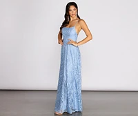 Cicilia Embroidered Floral A-Line Dress