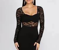 Yara Formal Illusion Lace Dress