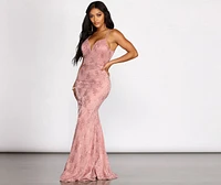 Mia Formal Velvet Burnout Dress